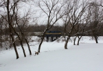 ICE 4209 crossing a bridge on the south outskirts of town